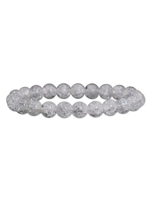 Justinstones Gem Semi Precious Gemstone 8mm Round Beads Stretch Bracelet 7 Inch Unisex