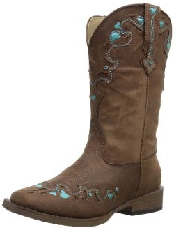 Hearts Square Toe Cowgirl Boot (Toddler/Little Kid)