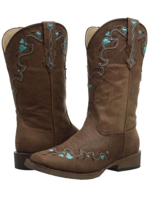 Roper Hearts Square Toe Cowgirl Boot (Toddler/Little Kid)