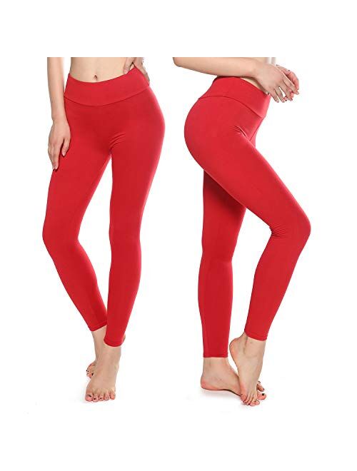 KT Buttery Soft Leggings for Women - High Waisted Leggings Pants with Pockets - Reg & Plus Size