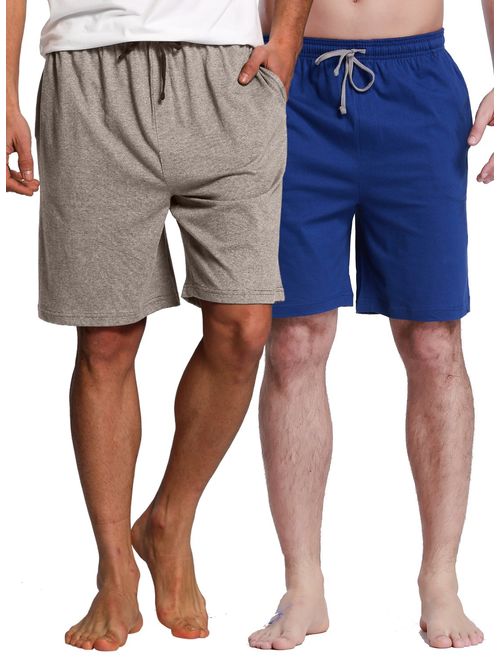 CYZ Men's Sleep Shorts - 100% Cotton Knit Sleep Shorts & Lounge Wear