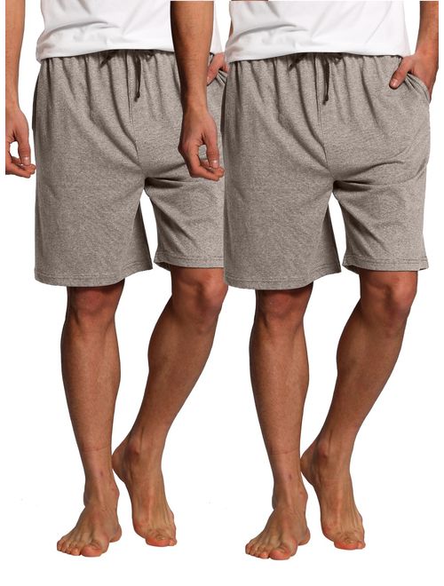 CYZ Men's Sleep Shorts - 100% Cotton Knit Sleep Shorts & Lounge Wear