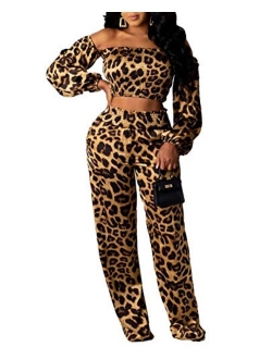 Rela Bota Women's Sleeveless Cut Out Skinny Long Pants Jumpsuits Rompers Clubwear Leopard Print