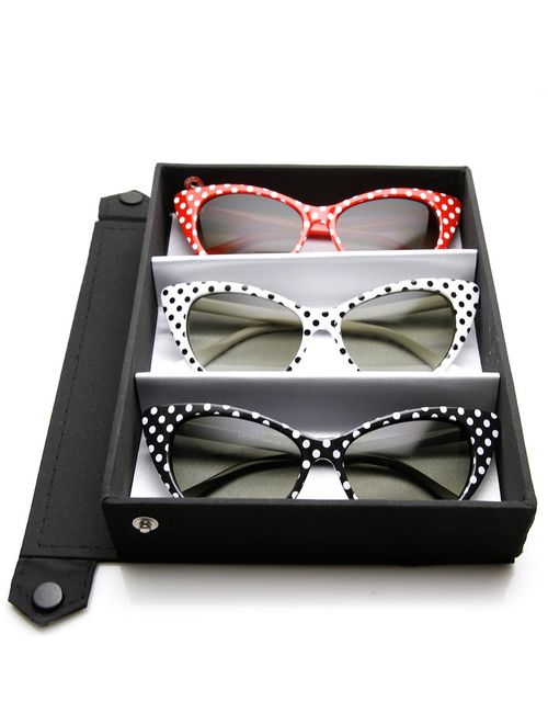 Super Cateyes Vintage Inspired Fashion Mod Chic High Pointed Cat-Eye Sunglasses