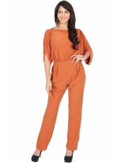 Womens Short Sleeve Sexy Semi Formal Cocktail One Piece Jumpsuit Romper