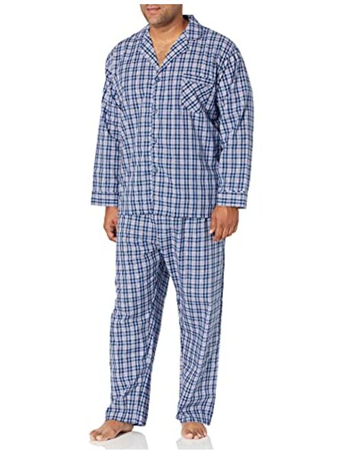 Hanes Men's Woven Plain Weave Pajama Set