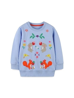 Hongshilian Unisex Kids Cute Cartoon Cotton Sweater Shirt