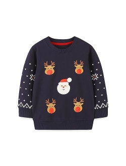 Hongshilian Unisex Kids Cute Cartoon Cotton Sweater Shirt