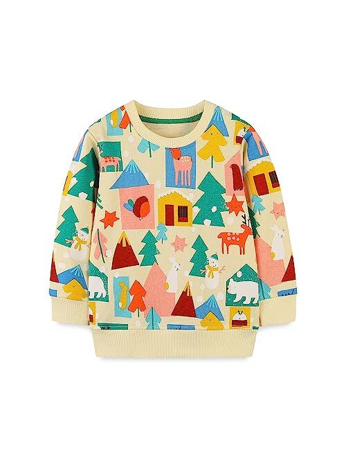 Hongshilian Unisex Kids Cute Cartoon Cotton Sweater Shirt