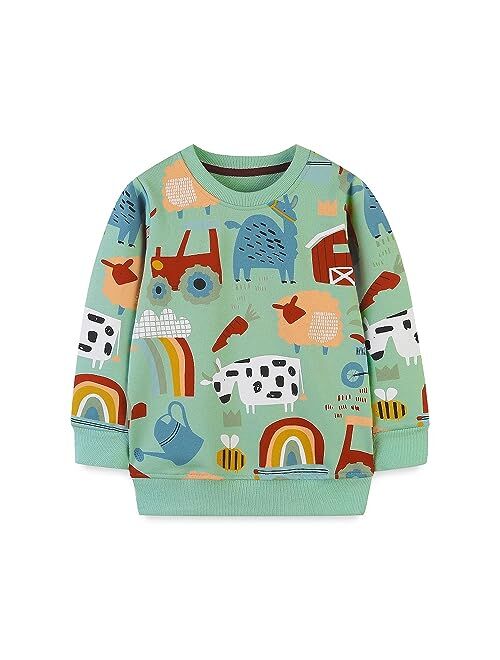 Hongshilian Unisex Kids Cute Cartoon Cotton Sweater Shirt