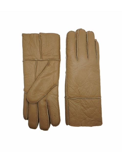 womens shearling leather gloves
