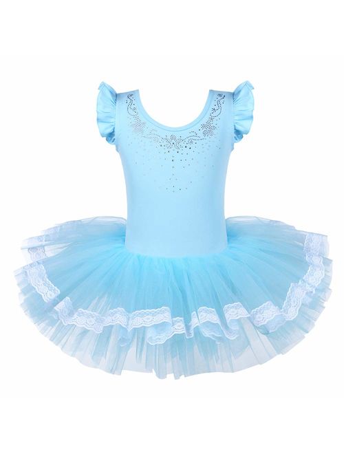 BAOHULU Leotards for Girls Ballet Dance Tutu Skirted Princess Dress 3-8 Years