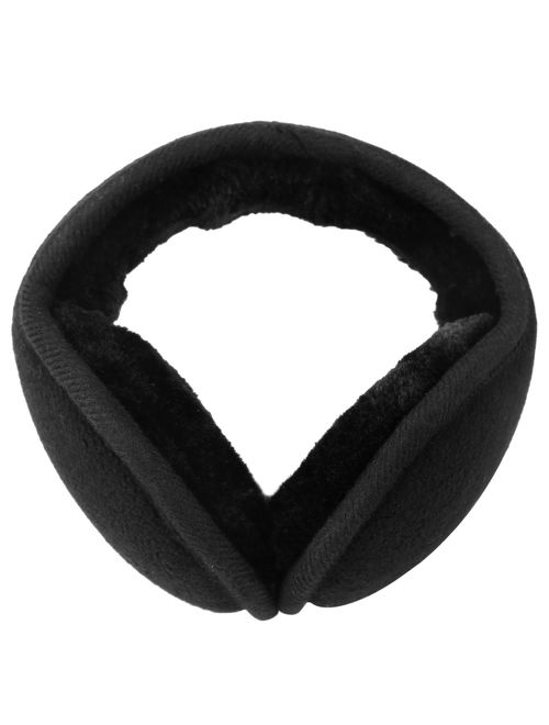 Komene Classic Fleece Ear Muffs Collapsible Behind-The-Head Ear Warmers for Women and Men