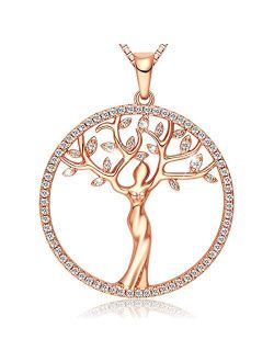 Ado Glo Christmas Birthday Gift Ideas, Family is a Circle of Strength and Love Tree of Life Pendant Necklace, Fashion Jewelry for Women and Girls, Anniversary Xmas Presen