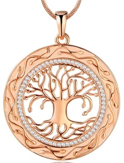 Ado Glo Christmas Birthday Gift Ideas, Family is a Circle of Strength and Love Tree of Life Pendant Necklace, Fashion Jewelry for Women and Girls, Anniversary Xmas Presen