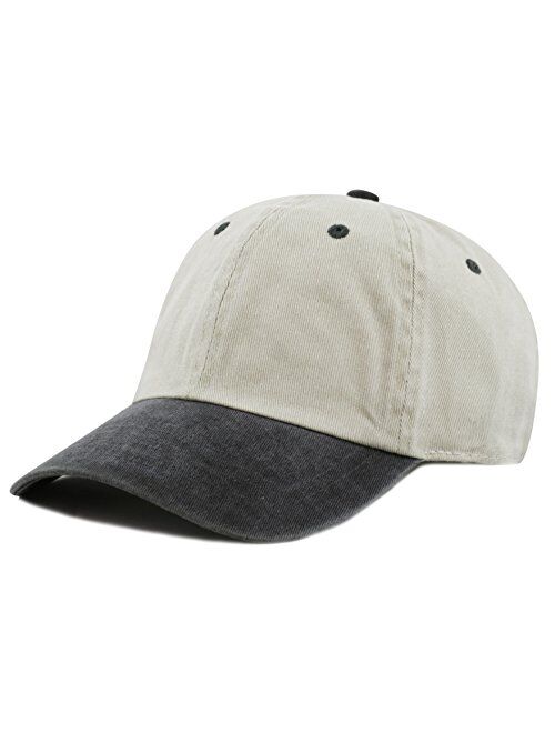 The Hat Depot 100% Cotton Pigment Dyed Low Profile Dad Hat Six Panel Cap