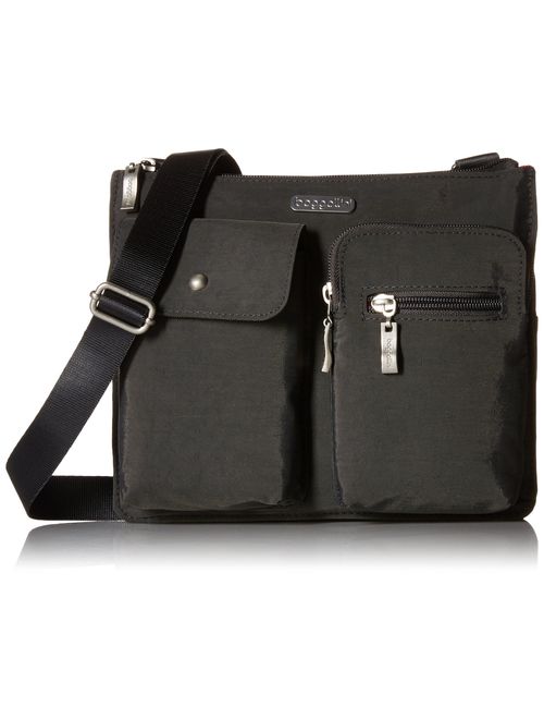 Baggallini Everything Crossbody Bag - Slim and Sleek, Lightweight, Multi-Pocketed Travel Bag with Removable Wristlet