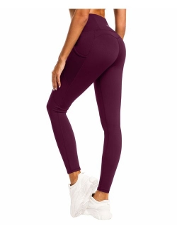 Women Yoga Leggings Mesh Pocket Mid-Waist Gym Running Tights 60127