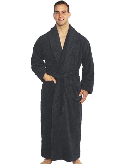 TurkishTowels Mens and Womens Original Terry Shawl Turkish Bathrobe