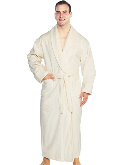 TurkishTowels Mens and Womens Original Terry Shawl Turkish Bathrobe