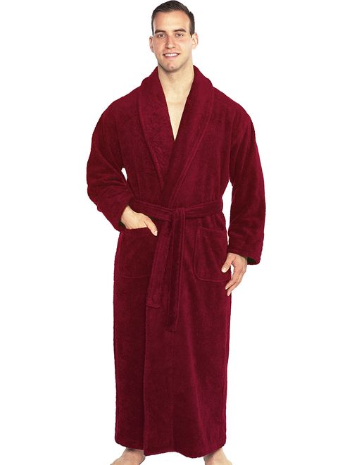 TurkishTowels Mens and Womens Original Terry Shawl Turkish Bathrobe