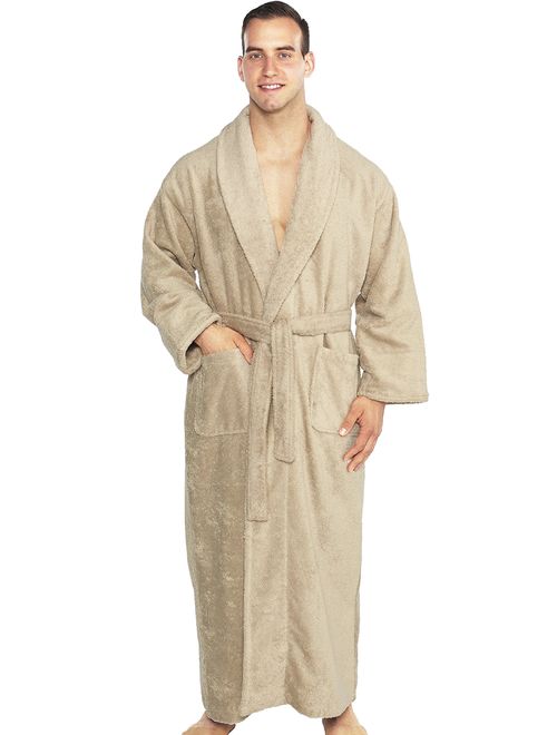 TurkishTowels Mens and Womens Original Terry Shawl Turkish Bathrobe