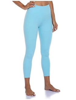 Women's High Waisted Yoga Pants 7/8 Length Leggings with Pockets