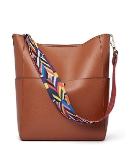 Women's Leather Designer Handbags Tote Shoulder Bucket Bags