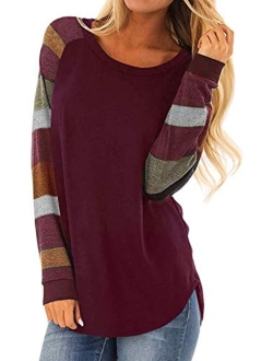 HARHAY Women's Cotton Knitted Long Sleeve Lightweight Tunic Sweatshirt Tops