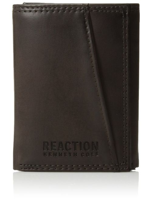 Kenneth Cole Reaction Men's Wallet - RFID Genuine Leather Slim Trifold with ID Window and Card Slots