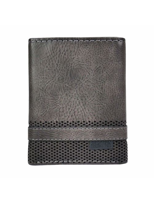 Kenneth Cole Reaction Men's Wallet - RFID Genuine Leather Slim Trifold with ID Window and Card Slots