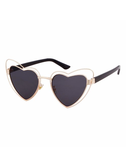 Clout Goggle Heart Sunglasses Vintage Cat Eye Mod Style Retro Kurt Cobain Glasses