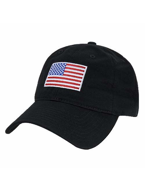 Rapid Dominance American Flag Embroidered Washed Cotton Baseball Cap