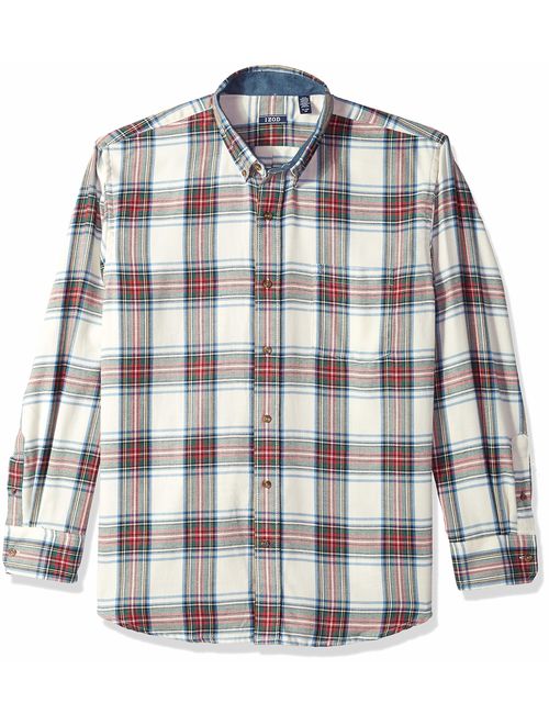 Buy IZOD Men's Stratton Long Sleeve Button Down Plaid Flannel Shirt ...
