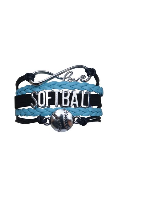 Softball Infinity Charm Bracelet- Softball Jewelry - Perfect Softball Player, Team and Coaches Gifts