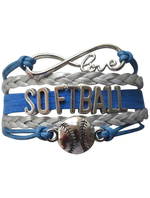 Softball Infinity Charm Bracelet- Softball Jewelry - Perfect Softball Player, Team and Coaches Gifts