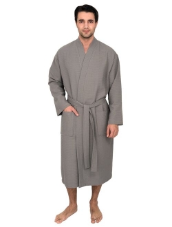 TowelSelections Men's Robe, Kimono Waffle Spa Bathrobe