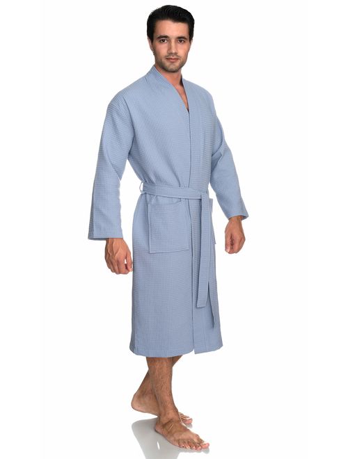 TowelSelections Men's Robe, Kimono Waffle Spa Bathrobe