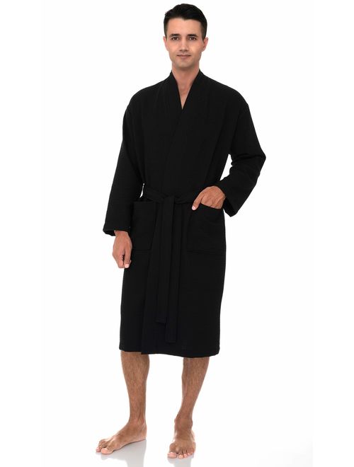 TowelSelections Men's Robe, Kimono Waffle Spa Bathrobe