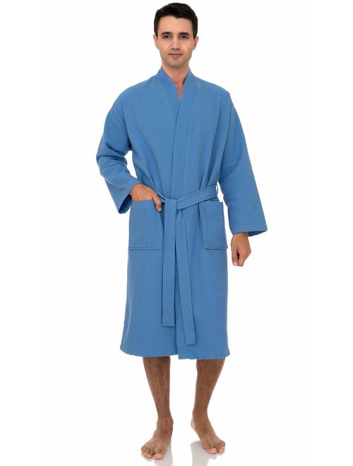 TowelSelections Men's Robe, Kimono Waffle Spa Bathrobe