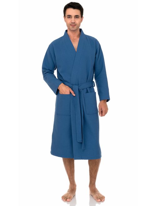 TowelSelections Men's Robe, Kimono Waffle Spa Bathrobe