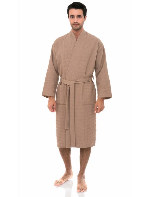 TowelSelections Men's Robe, Kimono Waffle Spa Bathrobe