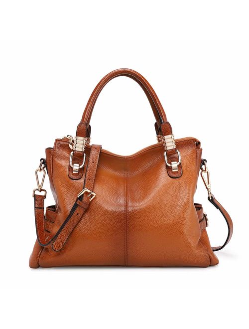 Kattee Women's Genuine Leather Purses and Handbags, Satchel Tote Shoulder Bag