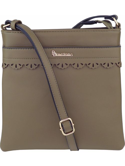 B BRENTANO Vegan Medium Crossbody Handbag Purse