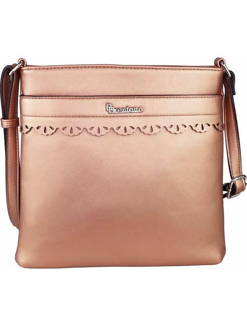 B BRENTANO Vegan Medium Crossbody Handbag Purse