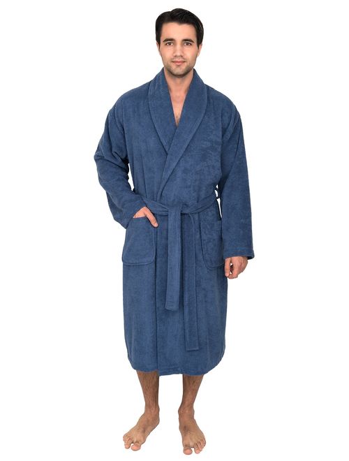 TowelSelections Men's Robe, Turkish Cotton Terry Shawl Bathrobe