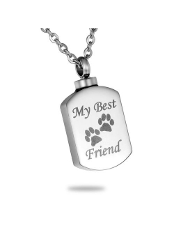 HooAMI Cremation Jewelry for Ashes My Family My Friend Heart Urn Necklace Memorial Pendant
