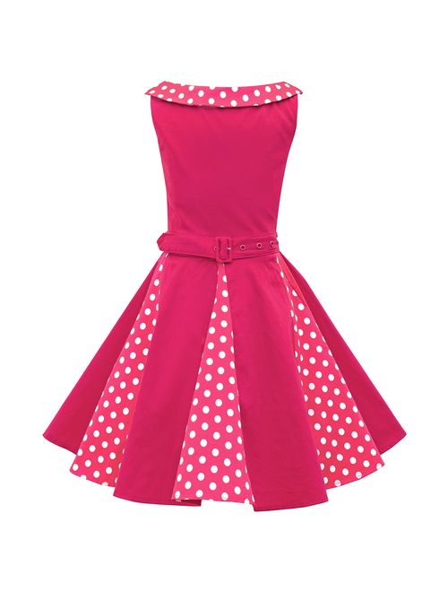 BlackButterfly Kids 'Alexia' Vintage Polka Dot 50's Girls Dress