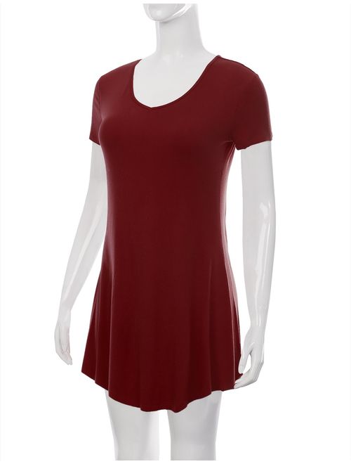 AMORE ALLFY Women's Round and V-Neck Flare Tunic Made in USA