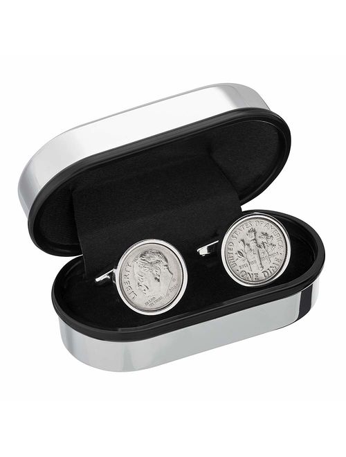 10th Wedding Anniversary - Genuine Mint US 2009 Coin Cufflinks - Perfect Tin anniversary gift